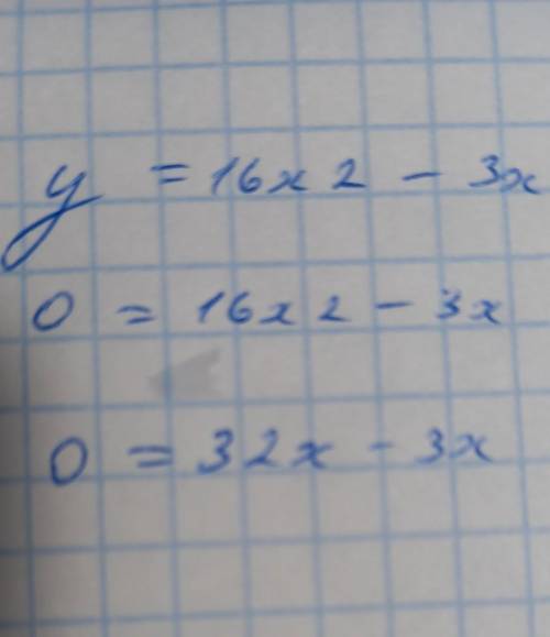 4) y=16x2-3x: найти производную функции​