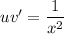 uv'=\dfrac{1}{x^2}