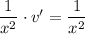 \dfrac{1}{x^2}\cdot v'=\dfrac{1}{x^2}