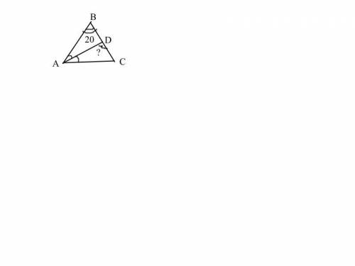 В равнобедренном треугольнике ABC, с основанием AC проведена биссектриса AD. Найдите угол ADC, если
