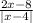 \frac{2x-8}{|x-4|}