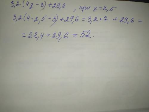 3,2(4y-3) +29,6 при y=2,5​