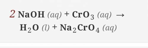 Реакции кислотного оксида с щелочью; NaOH+CrO3​