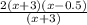 \frac{2(x+3)(x-0.5)}{(x+3)}