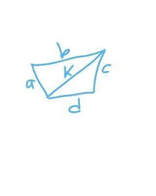 діагональ чотирикутника дорівнює 10 см а периметр одного з трикутників становить 40 см знайдіть пери