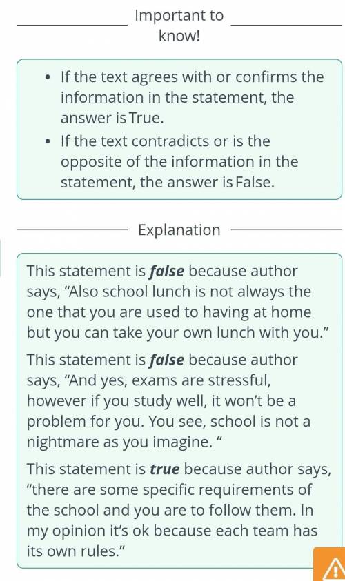 School life 00:00 00:44 Listen and decide if the sentences are true or false. 1) School lunches are