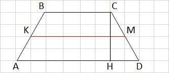 В трапеции АВСD боковые стороны АВ и СD равны, СН - высота, проведённая к большему основанию АD. Най