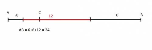 238. На отрезке AB отметили точку С. Расстояние между серединами отрезков AC и BC составляет 12 см.