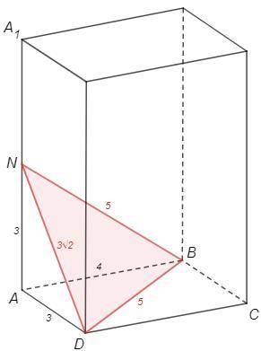 Нехай АВСD А1 В1 С1 D1 - прямокутний паралелепіпед, ав=4см, аd= 3см, aa1= 6см .Знайти площу перерізу