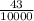 \frac{43}{10000}