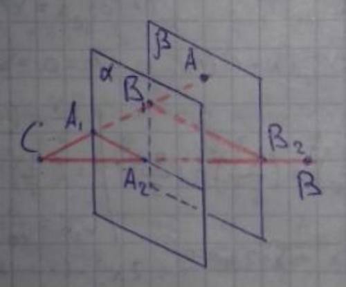 плоскость альфа пересекает стороны угла abc в точках a1 и b1 nа параллельная бетта в точках a2 и b2