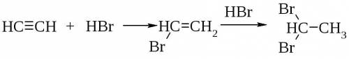 Гидробромирование ацетилена, фото
