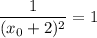 \dfrac{1}{(x_0+2)^2}=1