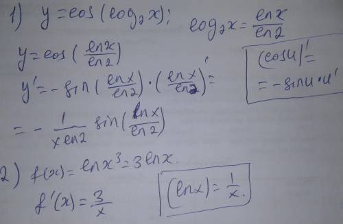 . АЛГЕБРА 11 КЛАСС. ТЕМА ПРОИЗВОДНАЯ. РЕШИТЕ 2 ПРИМЕРА