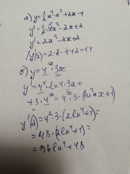 ) y=1/2x^4-x^3+(2x-4)