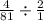 \frac{4}{81} \div \frac{2}{1}