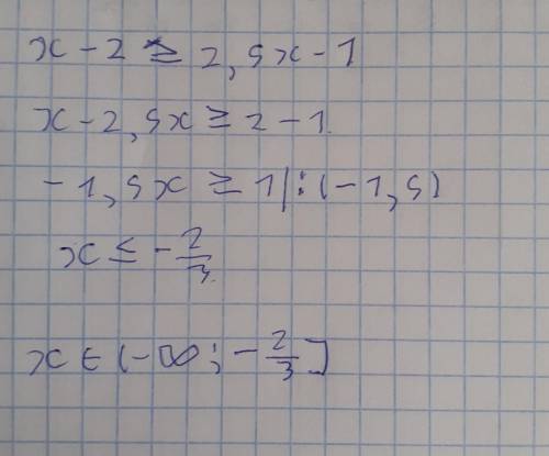 Судя по предыдущему ответу 1,5 X меньше или больше -1 то тогда Х чему будет равен?