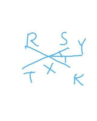 Прямые RK и ST пересикаются в точке X. XY - бессектриса угла SXK. Найди угол SXY, если угол RXS раве