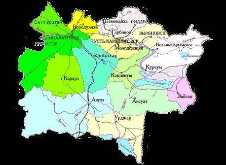 Назовите вид карты на которой изображена восточно-казахстанская область !!