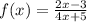 f(x)=\frac{2x-3}{4x+5}