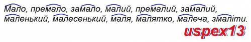 Спільнокореневі слова до слова мало