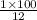 \frac{1 \times 100}{12}