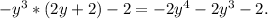 -y^3*(2y+2)-2=-2y^4-2y^3-2.