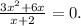 \frac{3x^2+6x}{x+2}=0.