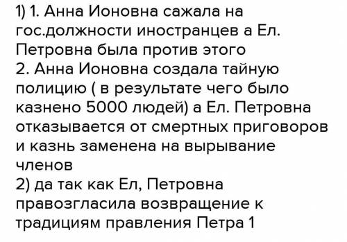 История России: 1. Охарактеризуйте политику правительства Елизаветы Петровны в отношении крестьянско