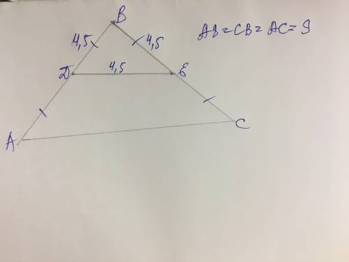 , с решением если можно) Периметр трикутника 27 см. Знайдіть периметр трикутника, який відсікає від