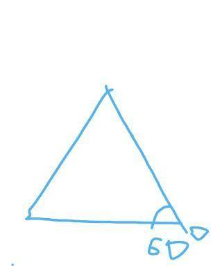 С линейки и транспортира постройте треугольник ABC и укажите его вид, если: 2) две стороны равны по