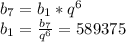 b_7=b_1*q^6\\b_1=\frac{b_7}{q^6} =589375