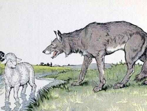 Иллюстрация на тему Волк и ягненок