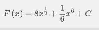 Оч надо! Знайдіть загальний вигляд первістних функції f(x)=4/√x +x⁵ Если что это 4/√x дробь