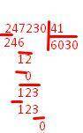 195760 поделить на 80 столбиком и 247230 поделить на 41 столбиком