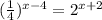 (\frac{1}{4} )^{x-4} =2^{x+2}