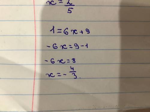 Решите уравнение подробно 1=6х+9