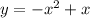 y = - x^{2} + x