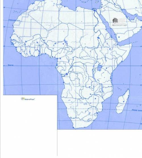 контурная карта африка