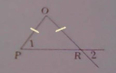 ‼️ОЧЕНЬ ‼️ треугольник POR равнобедренный с основанием PR. Чему равен угол 1 если угол 2 =42°