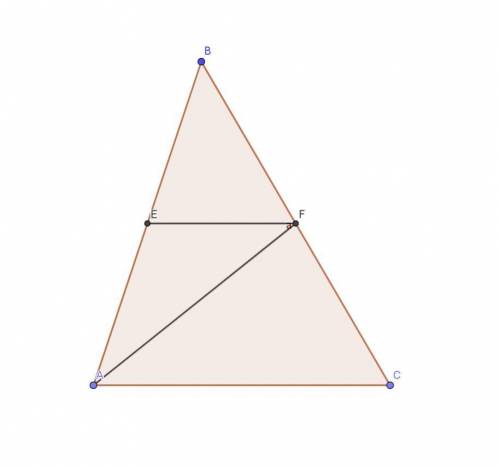 точки Е и F являются серединами сторон AB и BC треугольника ABC соответственно Найдите площадь треуг
