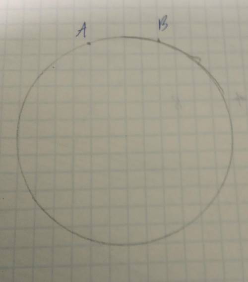 Побудуй коло,діаметрои 6 см .позначь на колі дві точкі А і В так, щоб відстань між нимми була 2 см