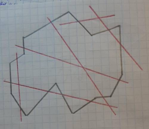 7.9 Нарисуйте десятиугольник, все стороны ко- Торого лежат на пяти прямых.
