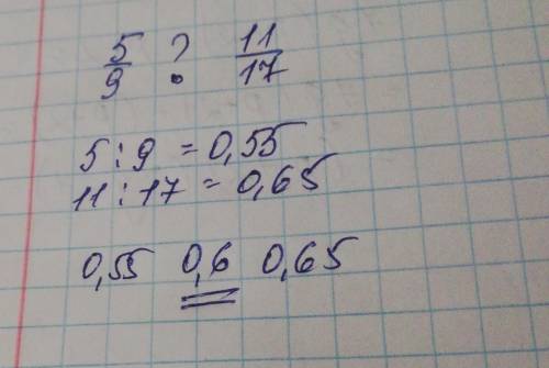 Какое из сле­ду­ю­щих чисел за­клю­че­но между чис­ла­ми   дробь,   и   дробь, ? В от­ве­те ука­жи­т