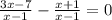 \frac{3x - 7}{x - 1} - \frac{x + 1}{x - 1} = 0