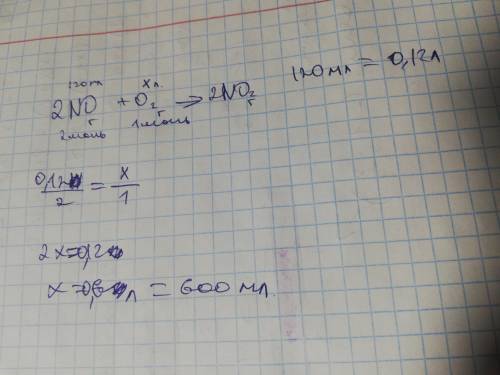 При взаимодействии оксида азота(II) с кислородом образуется оксид азота(IV): 2NO(газ) + O2 (газ) → 2
