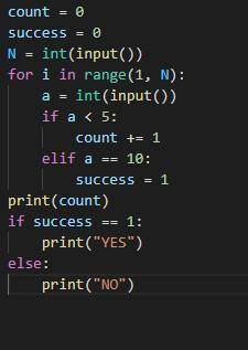Перенести программу из паскаля в питон var a, success, count, N, i: integer;begin count:= 0; readl