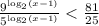 \frac{9^{\log_2(x-1)}}{5^{\log_2(x-1)}}