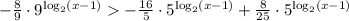 -\frac{8}{9}\cdot 9^{\log_2(x-1)}-\frac{16}{5}\cdot 5^{\log_2(x-1)}+\frac{8}{25}\cdot 5^{\log_2(x-1)}