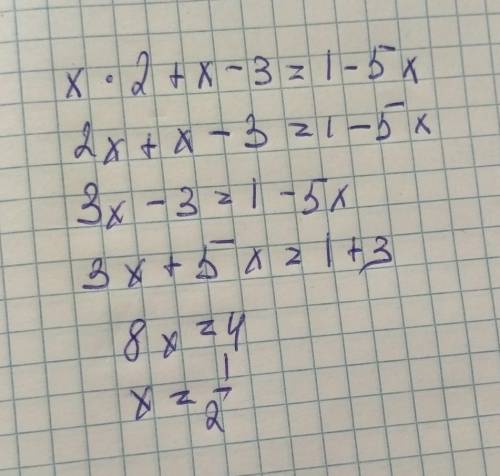 Решите уравнение: х2+х-3=1-5х